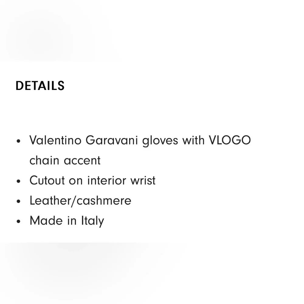 Valentino Garavani NWT VLOGO Chain Leather Gloves